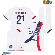 Paris Saint-Germain Lucas Hernandez #21 Bortedraktsett Barn 2025-26 Kortermet (+ Korte bukser)